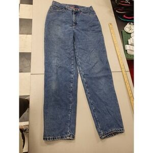 LL Bean Jeans Womens 30x33 Blue Denim High Waist Mom Jeans‎ Style Classic Fit